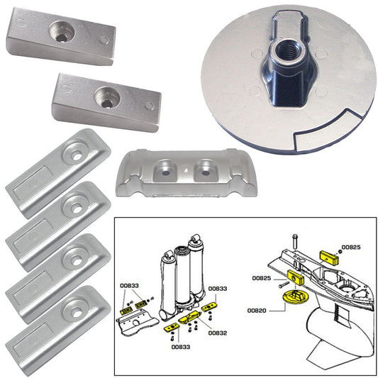 Tecnoseal Anode Kit w/Hardware - Mercury Verado 6 - Zinc - Reel Draggin' Tackle