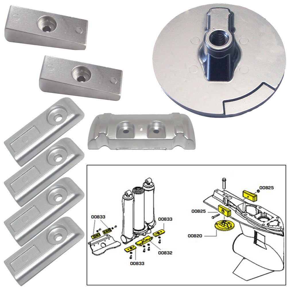 Tecnoseal Anode Kit w/Hardware - Mercury Verado 6 - Magnesium - Reel Draggin' Tackle