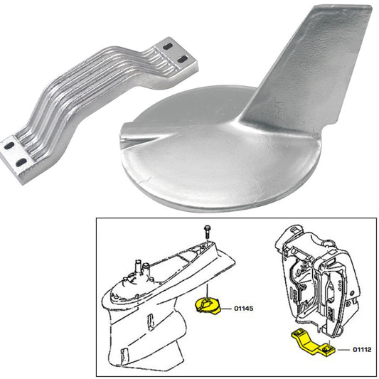 Tecnoseal Anode Kit w/Hardware - Yamaha 200-300HP Hi-Performance - Zinc - Reel Draggin' Tackle