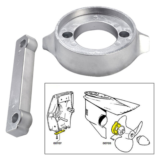 Tecnoseal Anode Kit w/Hardware - Volvo 280 - Zinc - Reel Draggin' Tackle