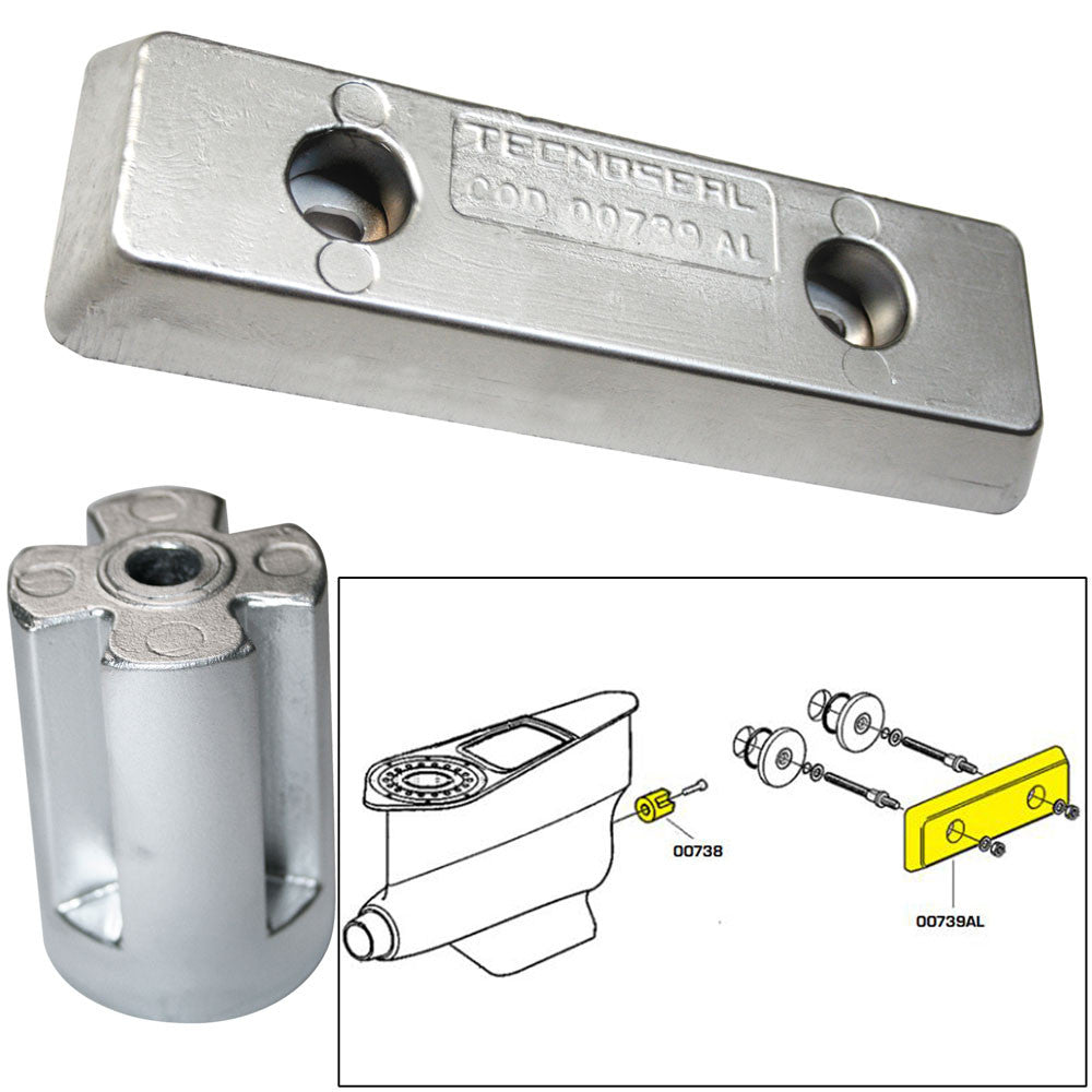 Tecnoseal Anode Kit w/Hardware - Volvo IPS - Zinc/Aluminum - Reel Draggin' Tackle