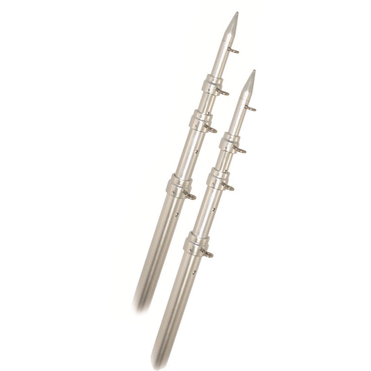 Rupp Top Gun Telescoping Outrigger Poles - Aluminum/Silver - 15' - Reel Draggin' Tackle