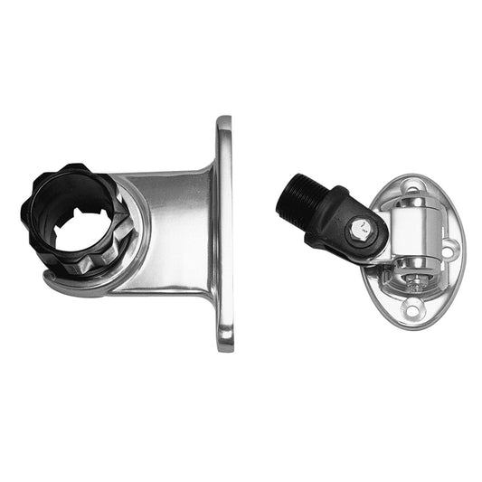 Rupp Standard Antenna Mount Support w/4-Way Base & 1.5" Collar - Reel Draggin' Tackle