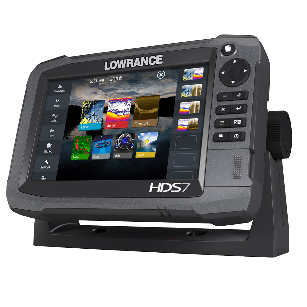 Lowrance HDS-7 Gen3 Insight USA with 50/200 khz Transom Mount Transduce - Reel Draggin' Tackle
