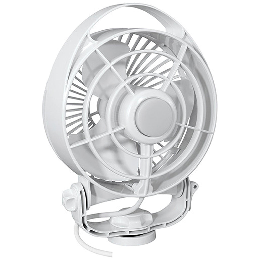 Caframo Maestro 12V 3-Speed 6&#34; Marine Fan w/LED Light - White - Reel Draggin' Tackle