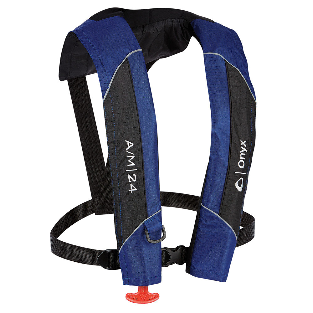 Onyx A/M-24 Automatic/Manual Inflatable PFD Life Jacket - Blue - Reel Draggin' Tackle