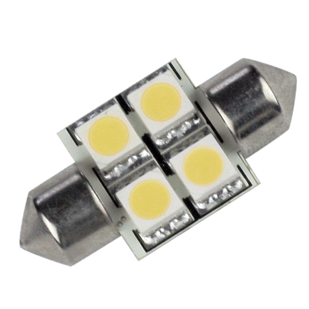 Lunasea Pointed Festoon 4 LED Light Bulb - 31mm - Cool White - Reel Draggin' Tackle