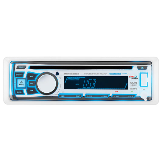 Boss Audio MR762BRGB Single DIN Bluetooth Enabled In-Dash MP3/CD/CDRW/AM/FM Receiver - Reel Draggin' Tackle