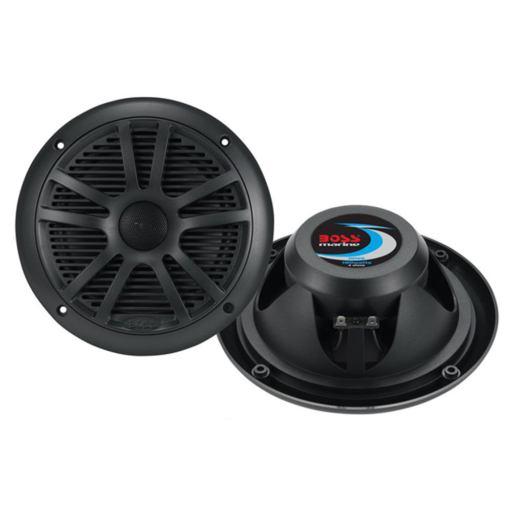 Boss Audio MR6B 6.5&#34; Dual Cone Marine Coaxial Speaker (Pair) - 180W - Black - Reel Draggin' Tackle