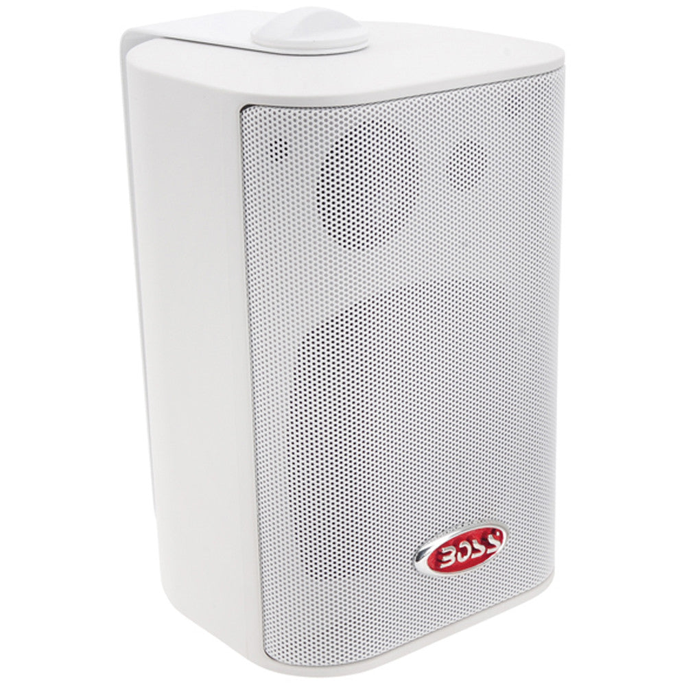Boss Audio MR4.3W 4&#34; 3-Way Marine Enclosed System Box Speaker - 200W - White - Reel Draggin' Tackle