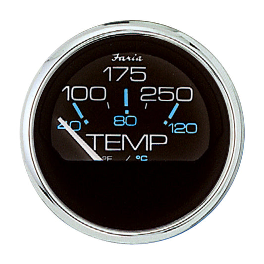 Faria Chesapeake Black SS 2" Water Temperature Gauge (100-250°F) - Reel Draggin' Tackle