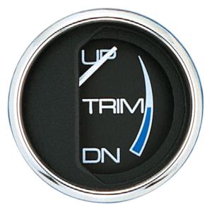 Faria Chesapeake Black SS2" Trim Gauge (J/E/Suzuki Outboard) - Reel Draggin' Tackle