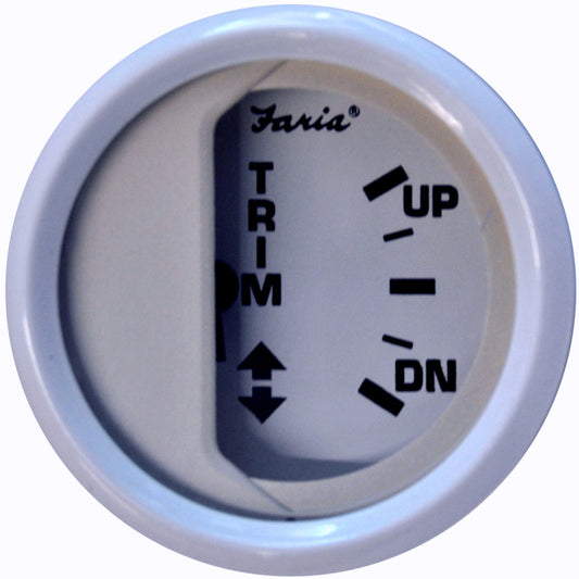 Faria Dress White 2" Trim Gauge (Mercury/Mariner/Mercruiser/Volvo DP/Yamaha-2001 and newer) - Reel Draggin' Tackle