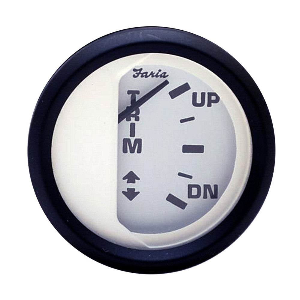 Faria Euro White 2" Trim Gauge (Mercury/Mariner/Mercruiser/Volvo DP/Yamaha-2001 and newer) - Reel Draggin' Tackle