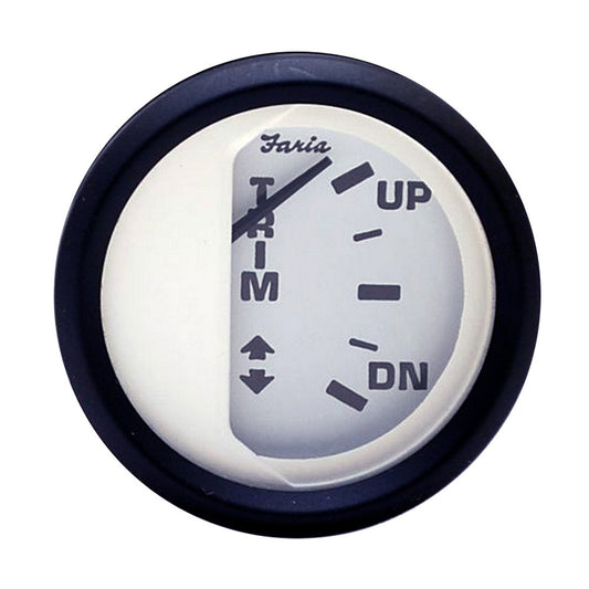 Faria Euro White 2" Trim Gauge (Mercury/Mariner/Mercruiser/Volvo DP/Yamaha-2001 and newer) - Reel Draggin' Tackle