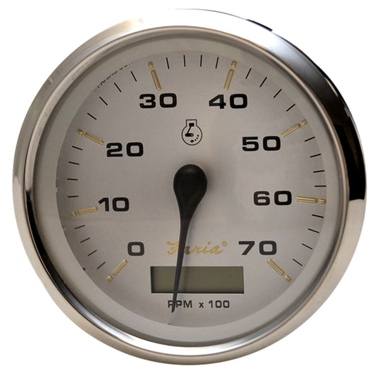 Faria Kronos 4" Tachometer w/Hourmeter - 7,000 RPM (Gas - Outboard) - Reel Draggin' Tackle