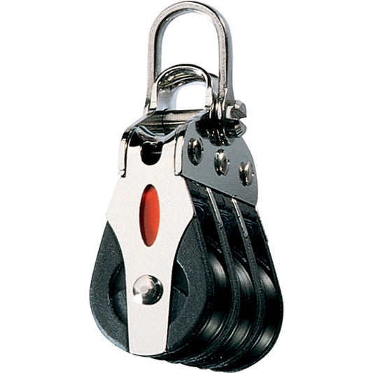 Ronstan Series 20 ball Bearing Block - Triple - 2-Axis Shackle head - Reel Draggin' Tackle