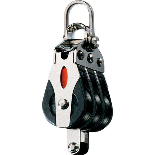 Ronstan Series 20 Ball Bearing Block - Triple - Becket - 2-Axis Shackle Head - Reel Draggin' Tackle