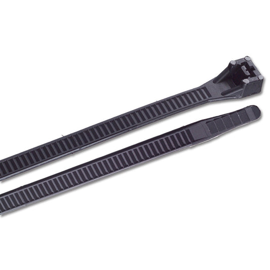 Ancor 15" UV Black Heavy Duty Cable Zip Ties - 100 Pack - Reel Draggin' Tackle