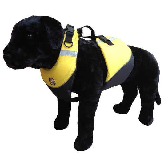 First Watch Flotation Dog Vest - Hi-Visibility Yellow - Medium - Reel Draggin' Tackle