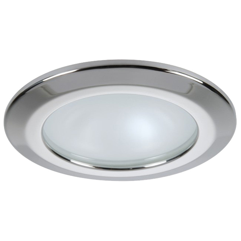 Quick Kor XP Downlight LED - 4W, IP66, Screw Mounted - Round Stainless Bezel, Round Daylight Light - Reel Draggin' Tackle