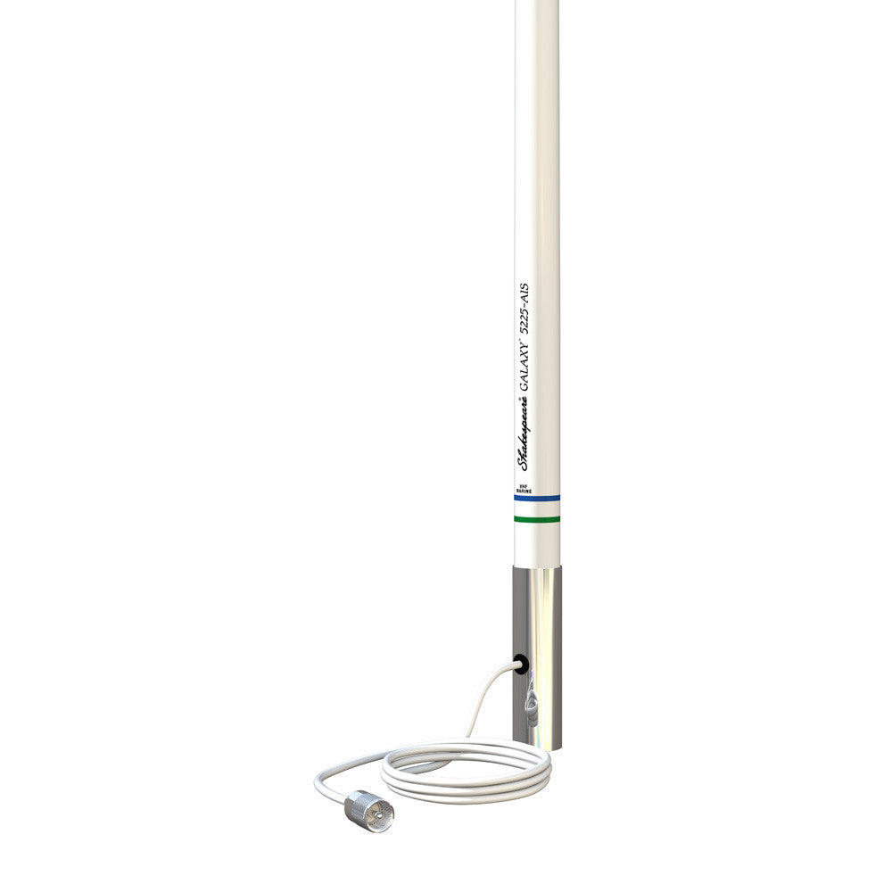 Shakespeare AIS 8' Galaxy Antenna - VHF/AIS - 6dB Stainless Steel Ferrule - Reel Draggin' Tackle