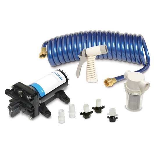 SHURFLO PRO WASHDOWN KIT&trade; II Ultimate - 12 VDC - 5.0 GPM - Includes Pump, Fittings, Nozzle, Strainer, 25' Hose - Reel Draggin' Tackle