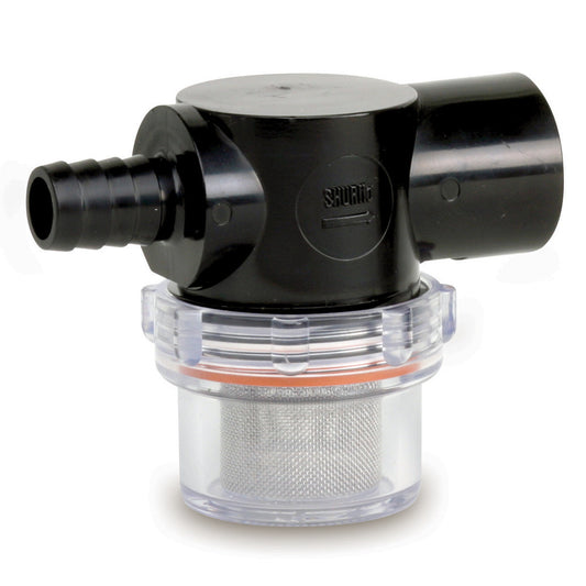 SHURFLO Twist-On Water Strainer - 1/2" Barb Inlet - Clear Bowl - Reel Draggin' Tackle