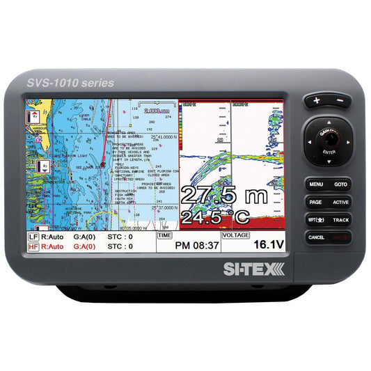SI-TEX SVS-1010CF 10" Chartplotter/Sounder Combo w/Internal GPS Antenna & Navionics+ Card - Reel Draggin' Tackle