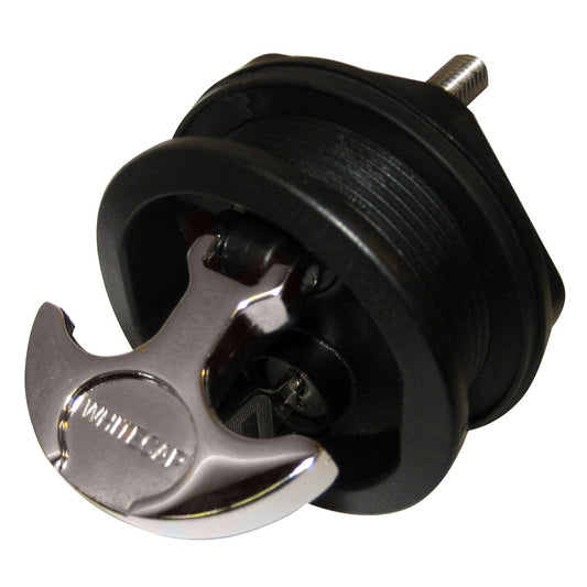 Whitecap T-Handle Latch - Chrome Plated Zamac/Black Nylon - Locking - Freshwater Use Only - Reel Draggin' Tackle