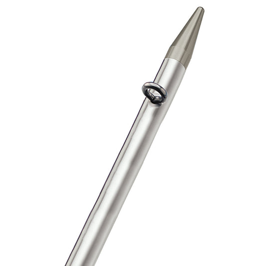 TACO 8' Center Rigger Pole - Silver w/Silver Rings & Tip - 1-1/8" Butt End Diameter - Reel Draggin' Tackle