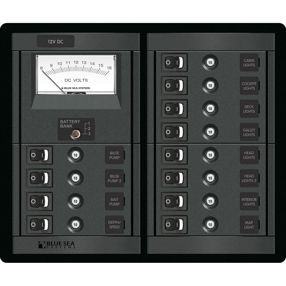 Blue Sea 12 Position Switch CLB + Meter Square - Reel Draggin' Tackle