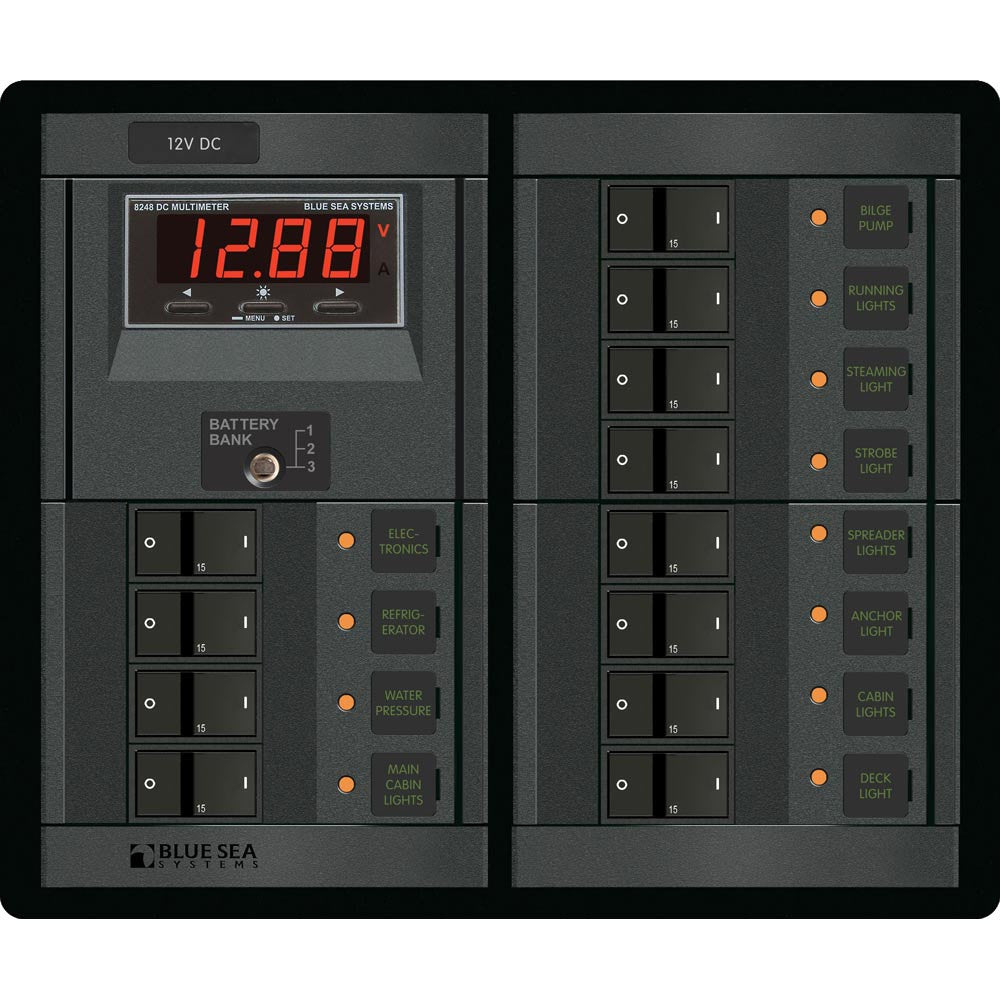 Blue Sea 12V DC 12 Position w/Digital Meter - Reel Draggin' Tackle