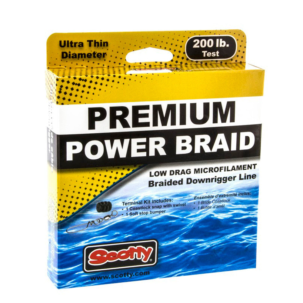 Scotty Premium Power Braid Downrigger Line - 300ft of 200lb Test - Reel Draggin' Tackle