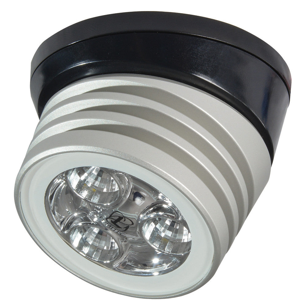 Lumitec Zephyr LED Spreader/Deck Light -Brushed, Black Base - White Non-Dimming - Reel Draggin' Tackle