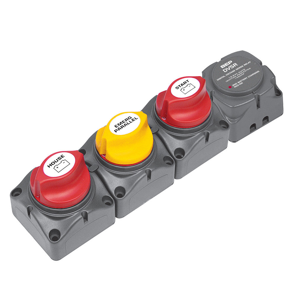 BEP Horizontal Battery Distribution Cluster f/Single Engine w/Two       Battery Banks - Reel Draggin' Tackle