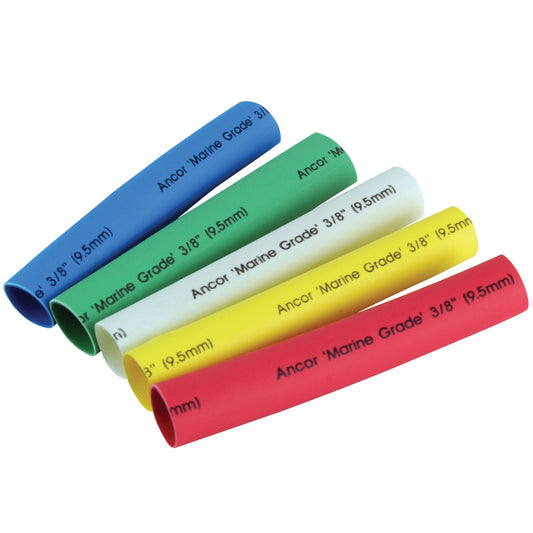 Ancor Adhesive Lined Heat Shrink Tubing - 5-Pack, 3", 12 to 8 AWG, Assorted Colors - Reel Draggin' Tackle