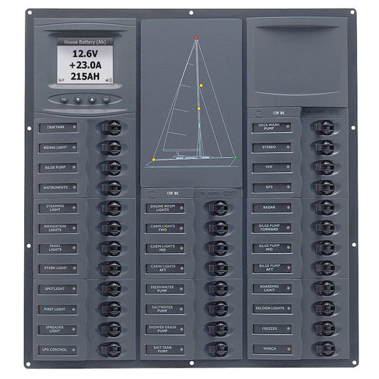 BEP Cruiser Series DC Circuit Breaker Panel w/Digital Meters 32SP DC12V - Reel Draggin' Tackle