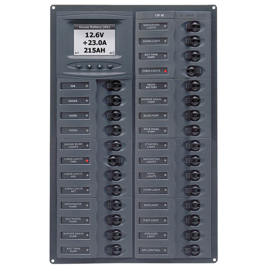 BEP Millennium Series DC Circuit Breaker Panel w/Digital Meters, 28SP DC12V - Reel Draggin' Tackle