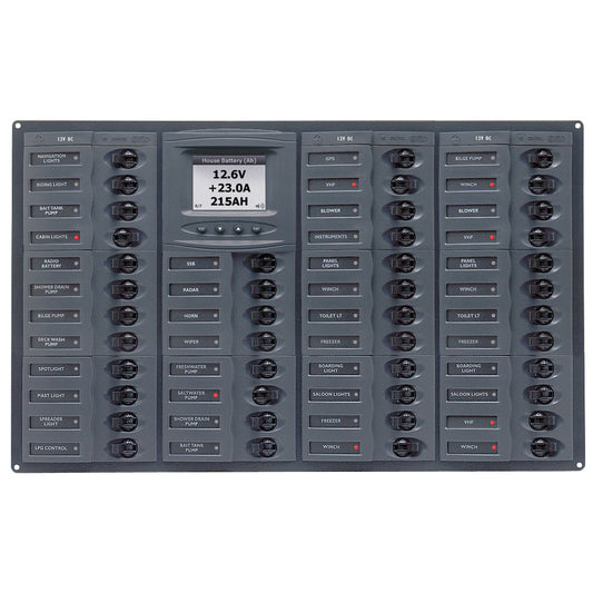 BEP Millennium Series DC Circuit Breaker Panel w/Digital Meters, 44SP DC12V Horizonal - Reel Draggin' Tackle