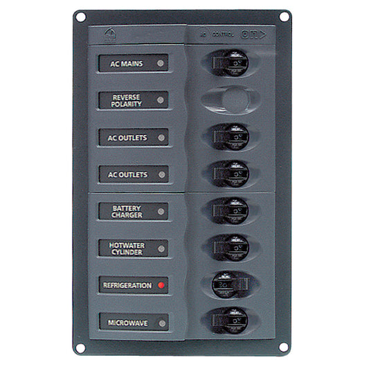 BEP AC Circuit Breaker Panel w/o Meters, 6 Way w/Double Pole Mains - Reel Draggin' Tackle