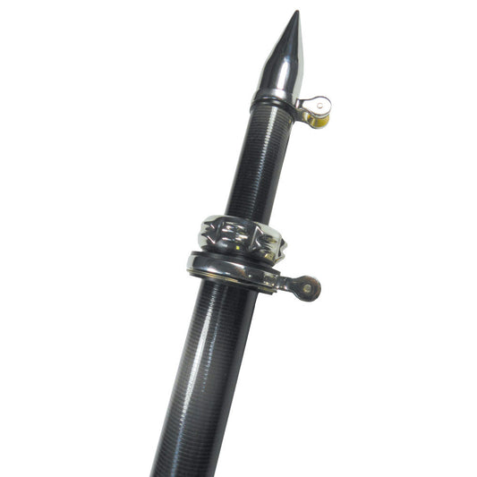 TACO 10'Carbon Fiber Center Rigger Pole - Stainless Rings & Tip - Reel Draggin' Tackle