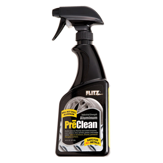 Flitz Metal Pre-Clean - All Metals Icluding Stainless Steel - 16oz Spray Bottle - Reel Draggin' Tackle