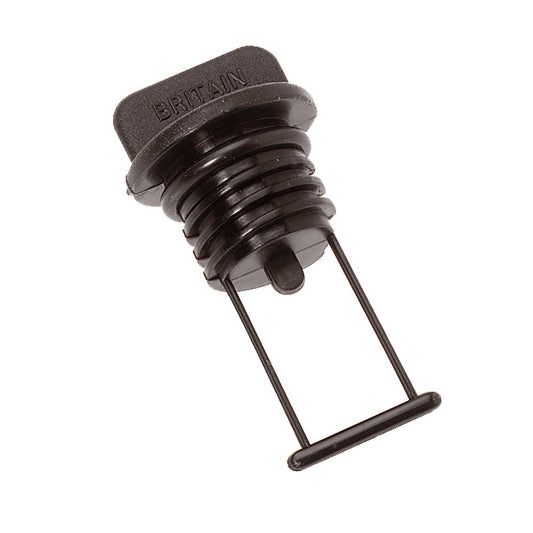 Barton Marine Drain Bung - 15mm 19/32'Bore - Black - Reel Draggin' Tackle