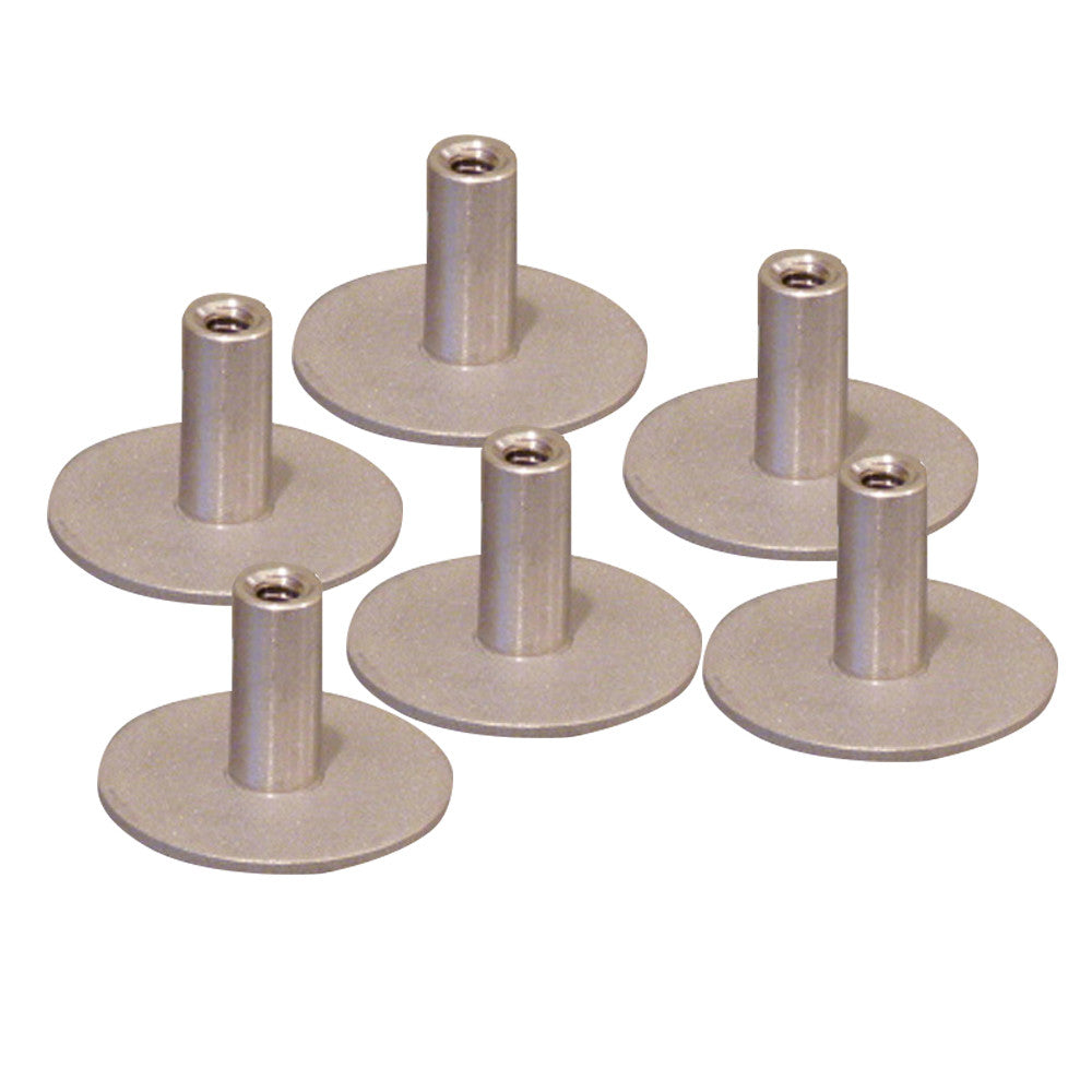 Weld Mount Stainless Steel Standoff 1.25" Base  1/4" x 20 Thread .75    Tall - 6-Pack - Reel Draggin' Tackle