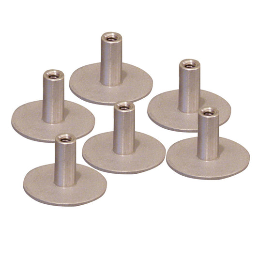 Weld Mount Stainless Steel Standoff 1.25" Base  1/4" x 20 Thread .75    Tall - 6-Pack - Reel Draggin' Tackle