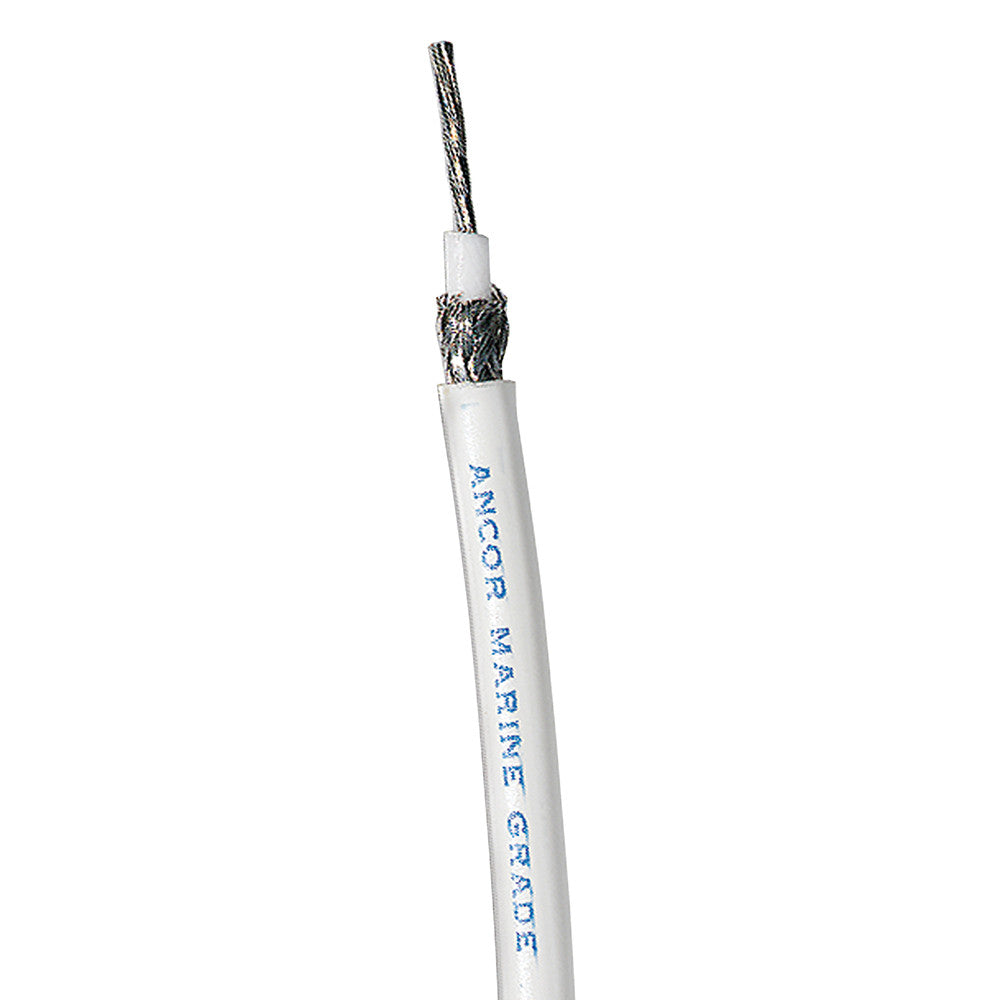 Ancor Coaxial Cable - RG 58CU - White - 250'