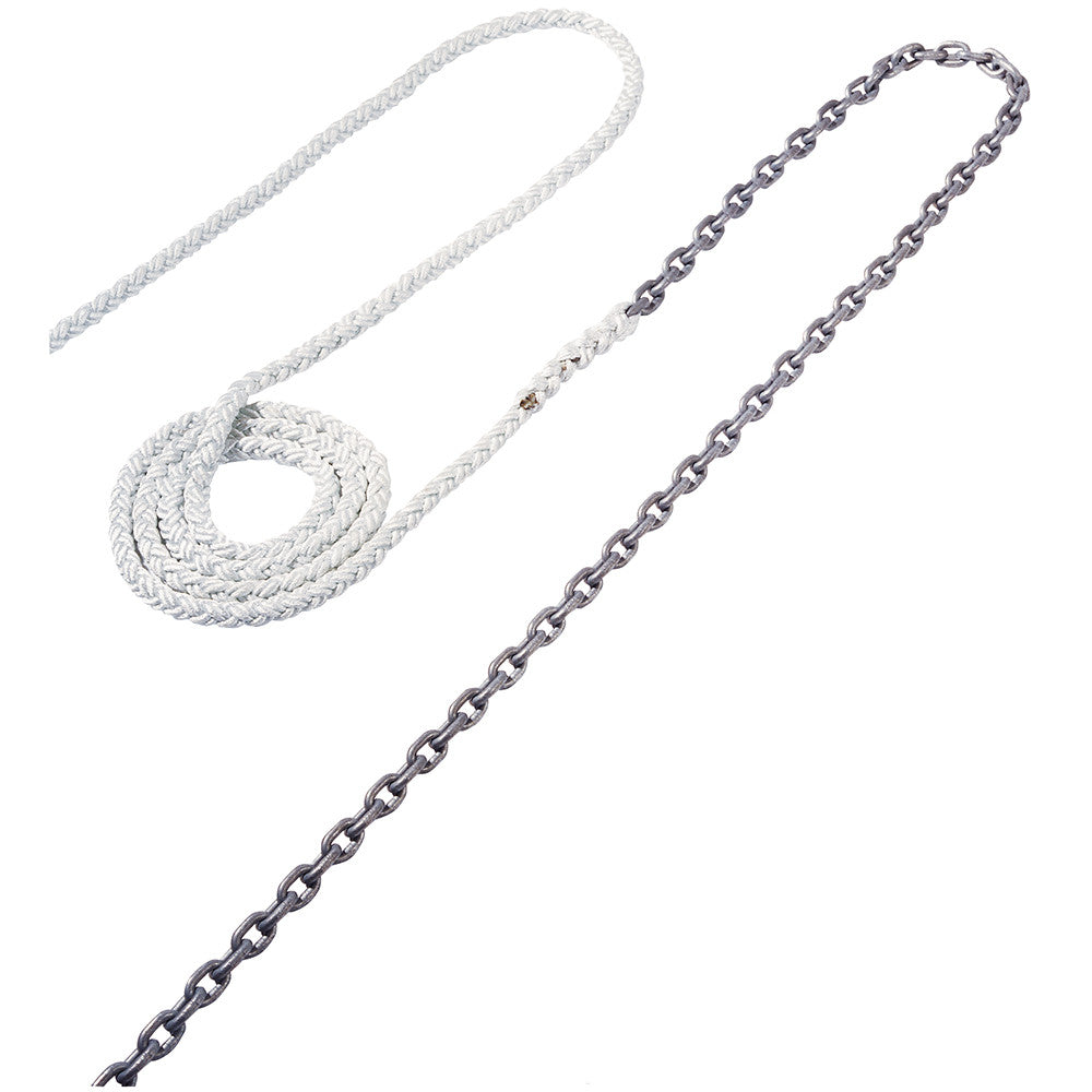 Maxwell Anchor Rode - 15'-1/4&#34; Chain to 150'-1/2&#34; Nylon Brait - Reel Draggin' Tackle