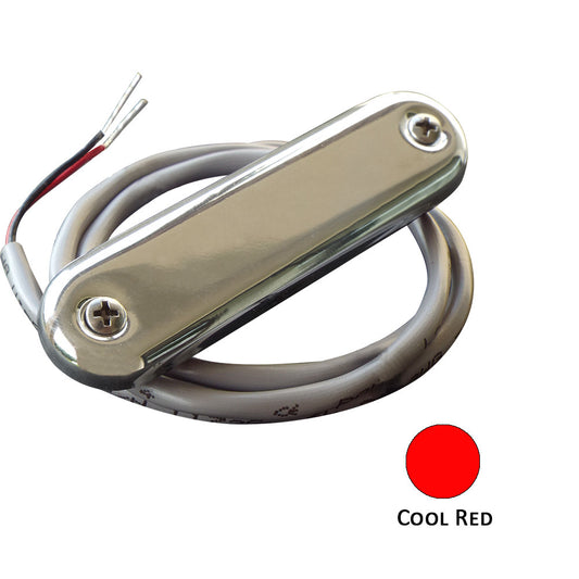 Shadow-Caster Courtesy Light w/2' Lead Wire - 316 SS Cover - Cool Red - 4-Pack