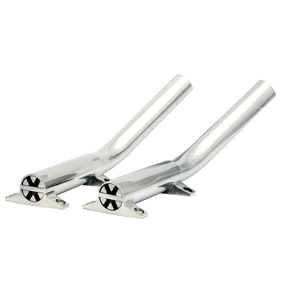 Tigress Side Mount Outrigger Holders - Fabricated 304 S.S. - 1-1/8" I.D.-Pair